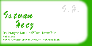 istvan hecz business card